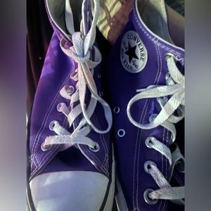 Purple hightop Converse